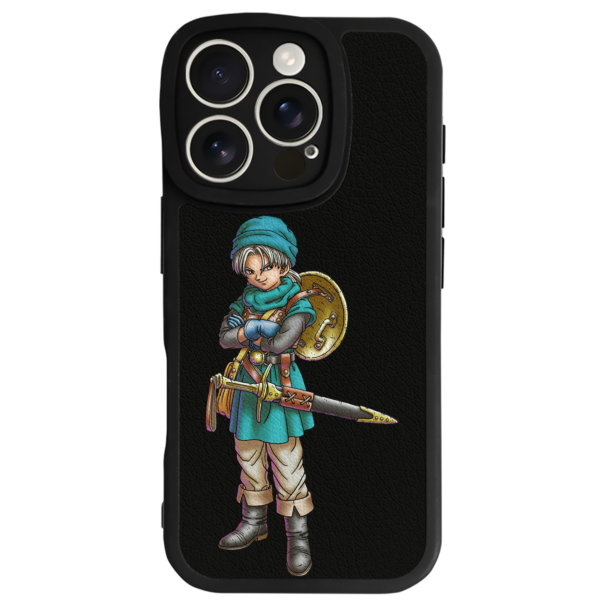 （画像用） ドラゴンクエスト Doragon Kuesuto Dragon Quest 【iPhone 16シリーズ対応】シリコンスマホケース（レザー調） 材質：シリコン